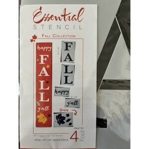 Essential Stencil Reuseable 4 Pc 4 Ft Flexible Washable Strong Happy Fall Y’all